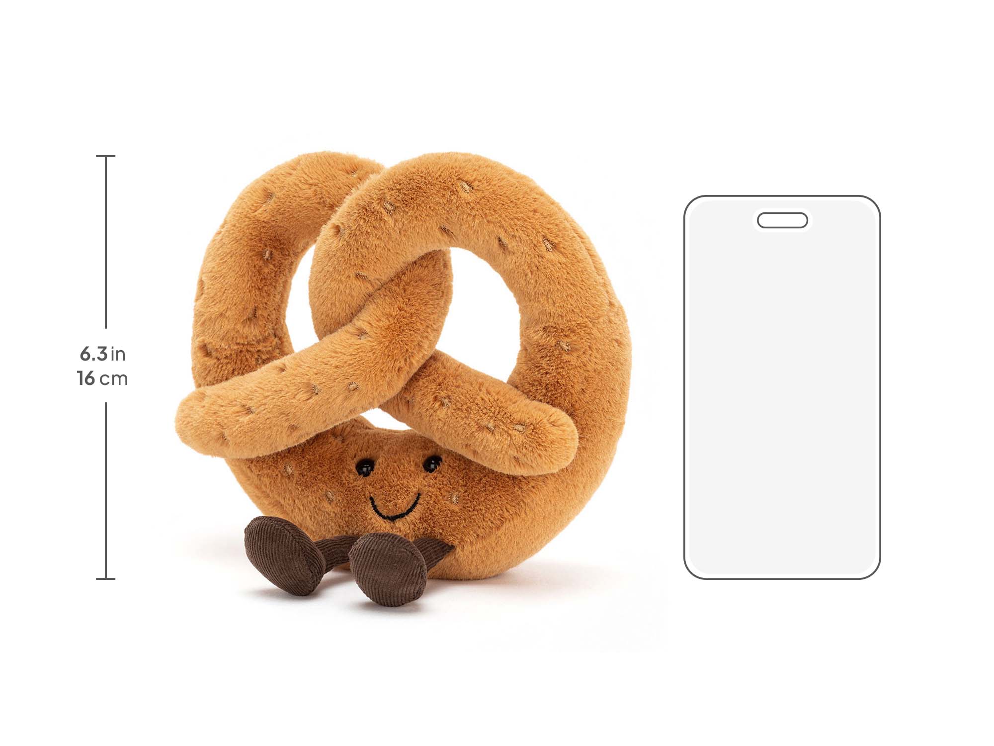 Amuseables Pretzel, size chart