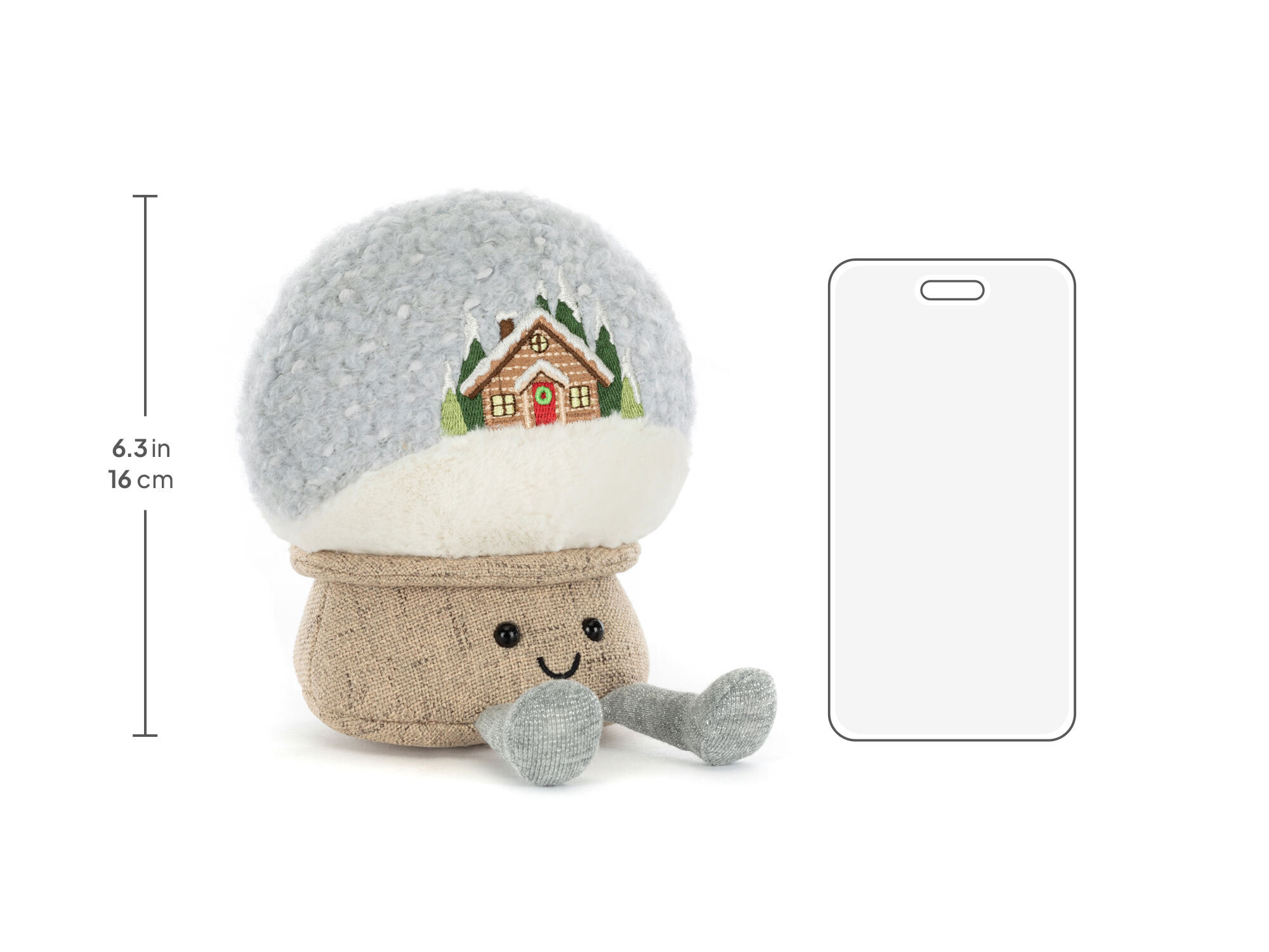 Amuseables Snow Globe, size chart