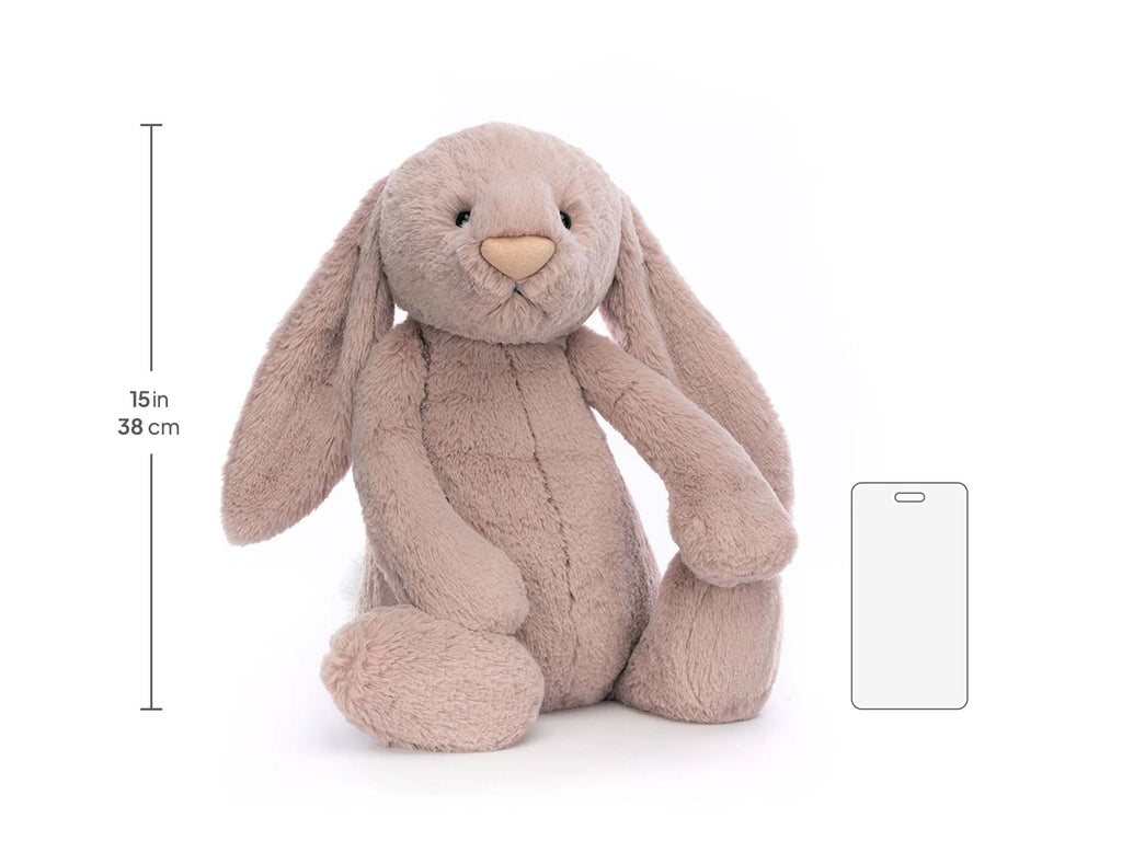 Bashful Luxe Bunny Rosa Huge, size chart