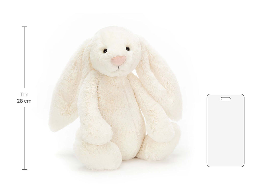 Bashful Cream Bunny Large, size chart