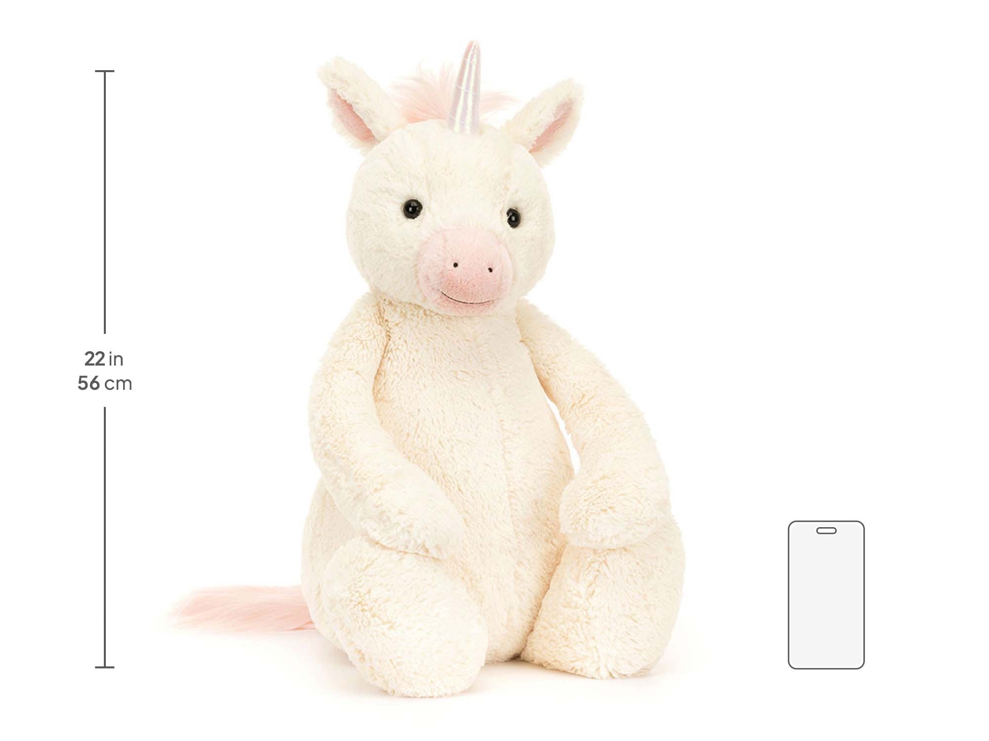 Bashful Unicorn Really Big, size chart
