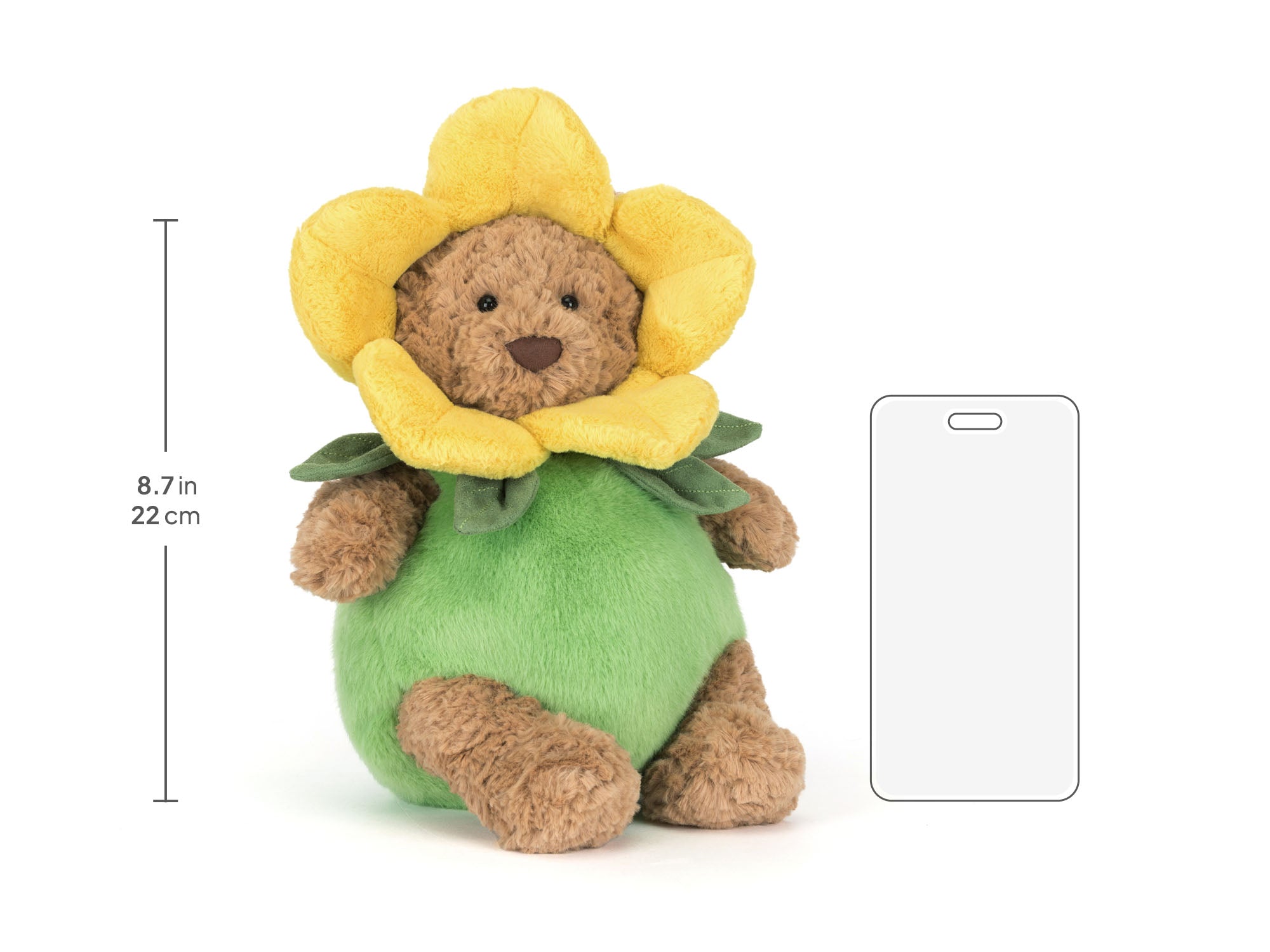 Bartholomew Bear Daffodil Outfit, size chart
