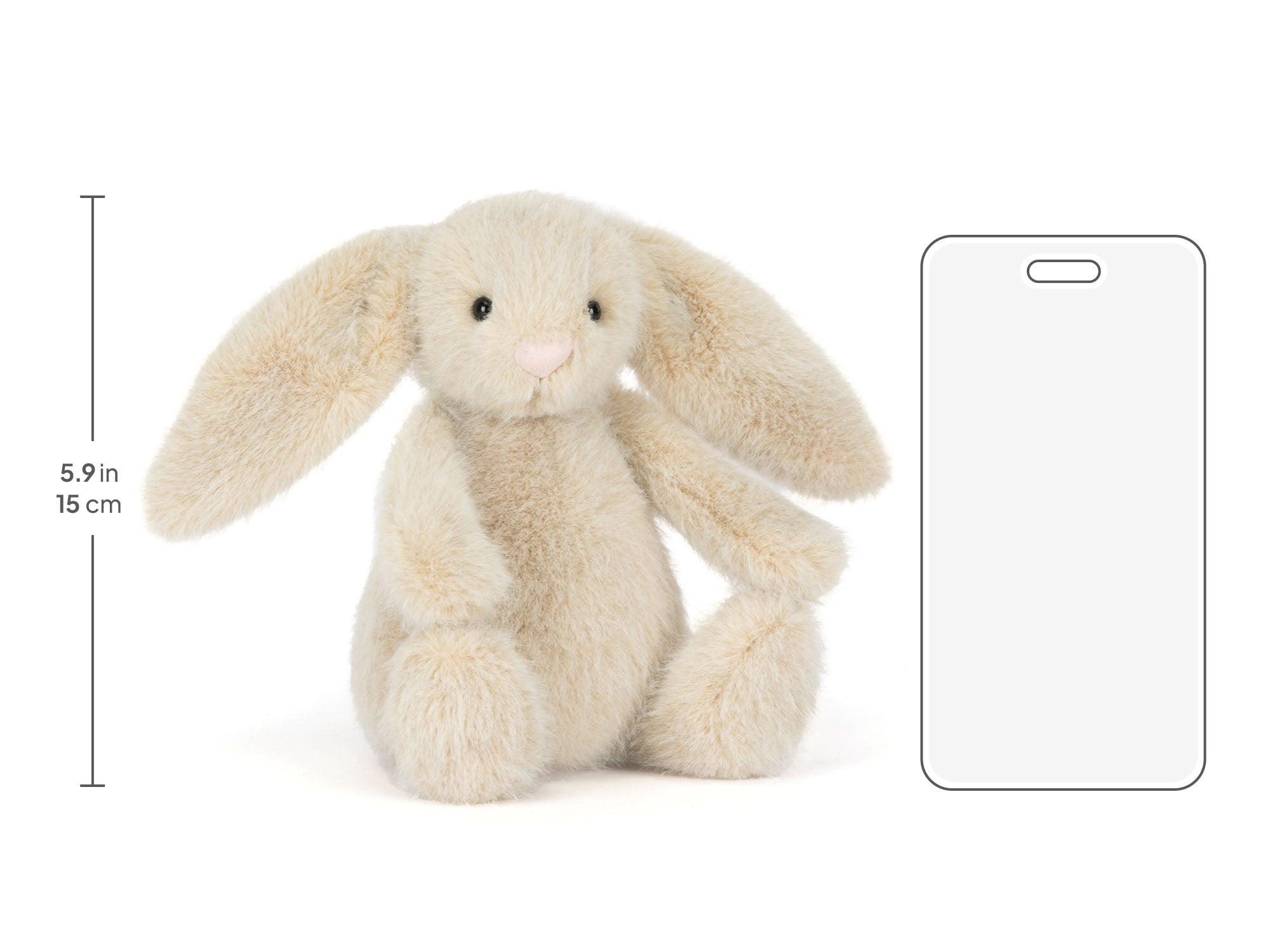 Wheat Flufflet Bunny, size chart