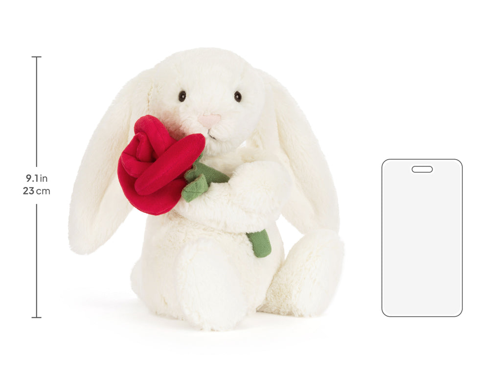 Cream Bunny with Rose, size chart