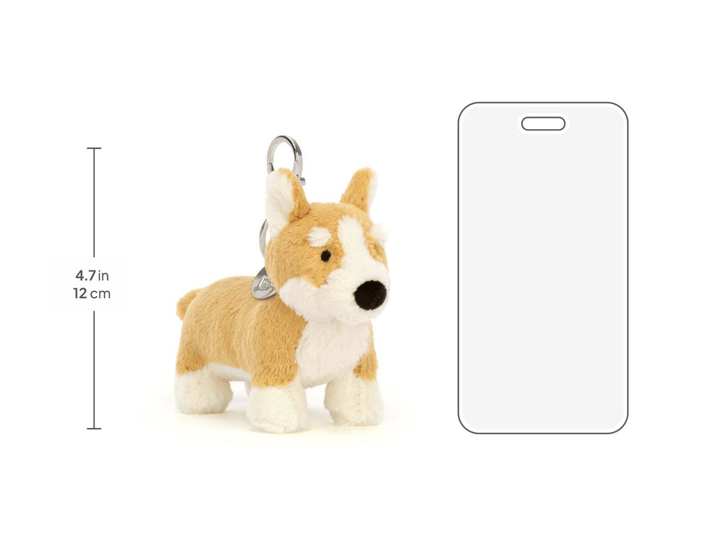 Betty Corgi Bag Charm, size chart