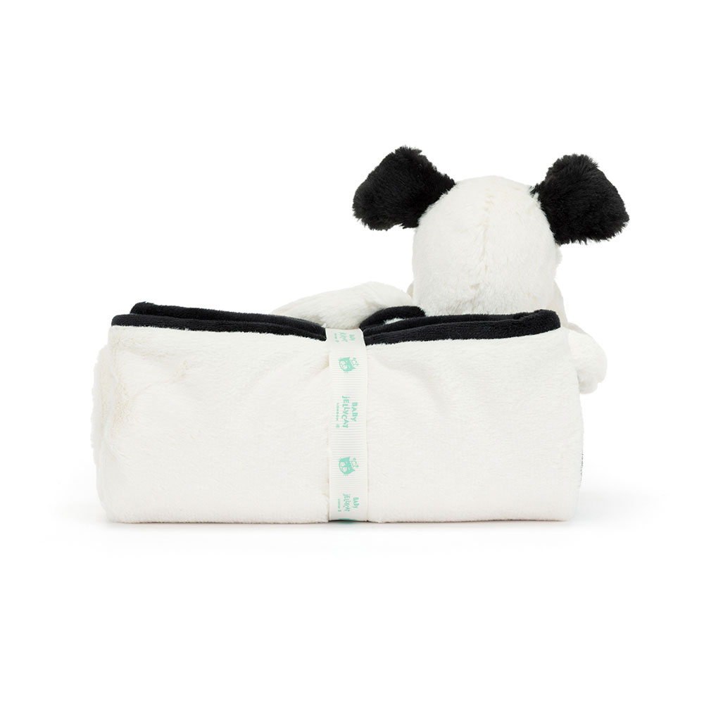 Bashful Black & Cream Puppy Blankie, View 3