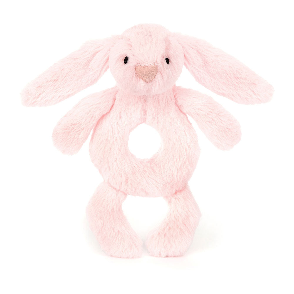 Bashful Pink Bunny Ring Rattle, Main View