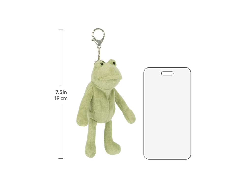 Fergus Frog Bag Charm, size chart