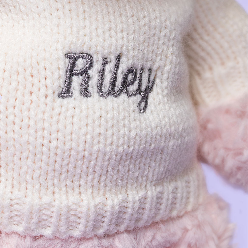 Leola Bear with Personalised Cream Jumper, View 1