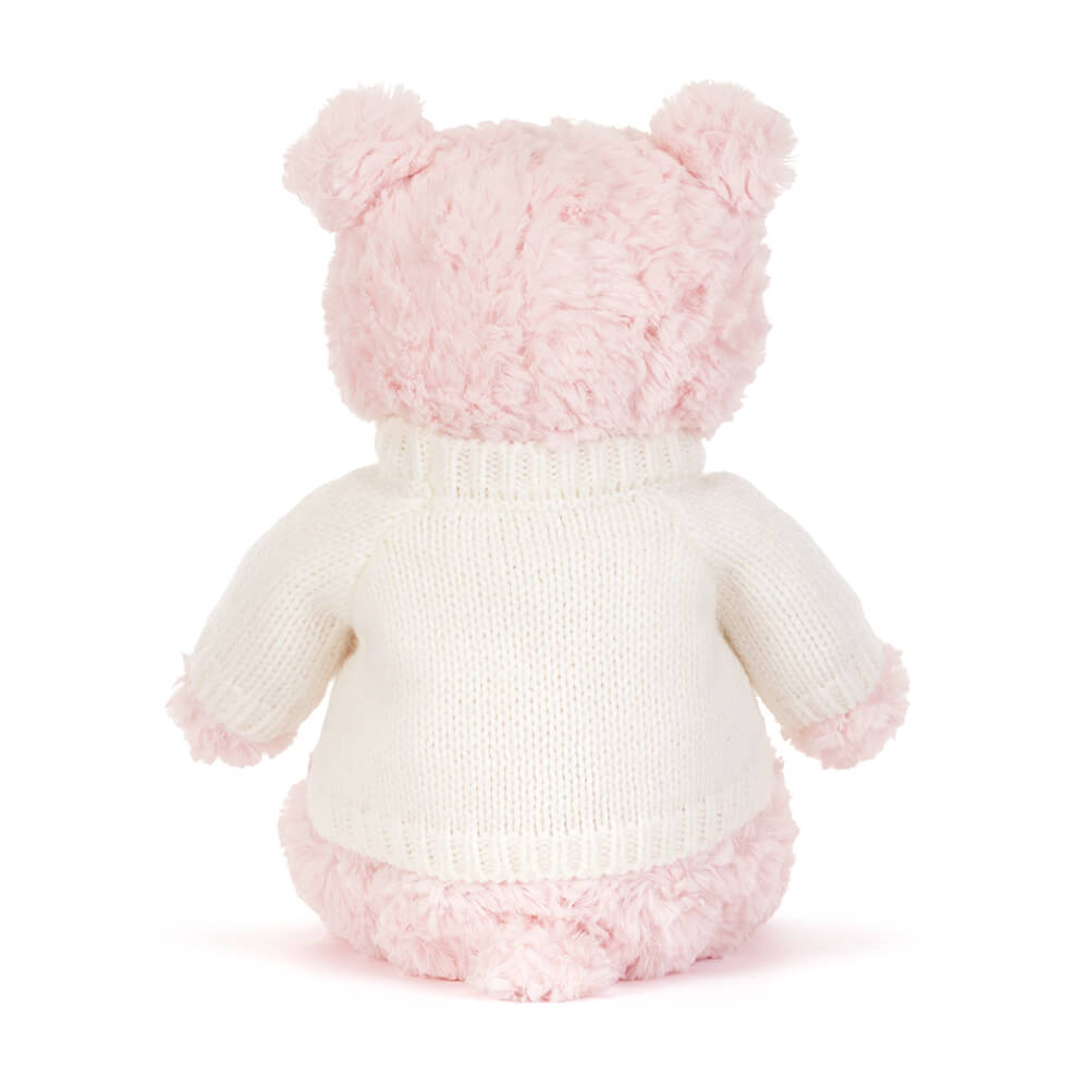 Leola Bear with Personalised Cream Jumper, View 3
