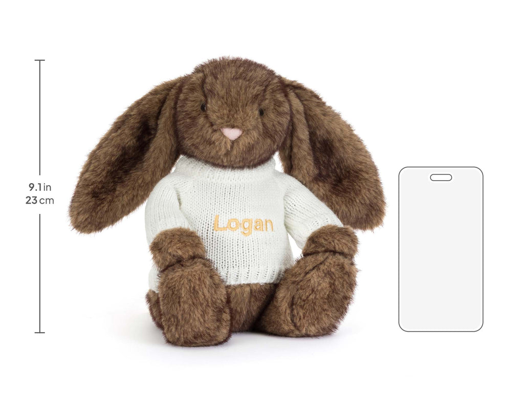 Hoppleston Luxe Bunny Original with Personalized Cream Jumper, size chart