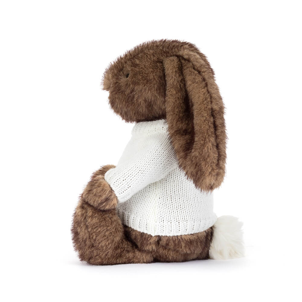 Hoppleston Luxe Bunny with Personalised Cream Jumper, View 2
