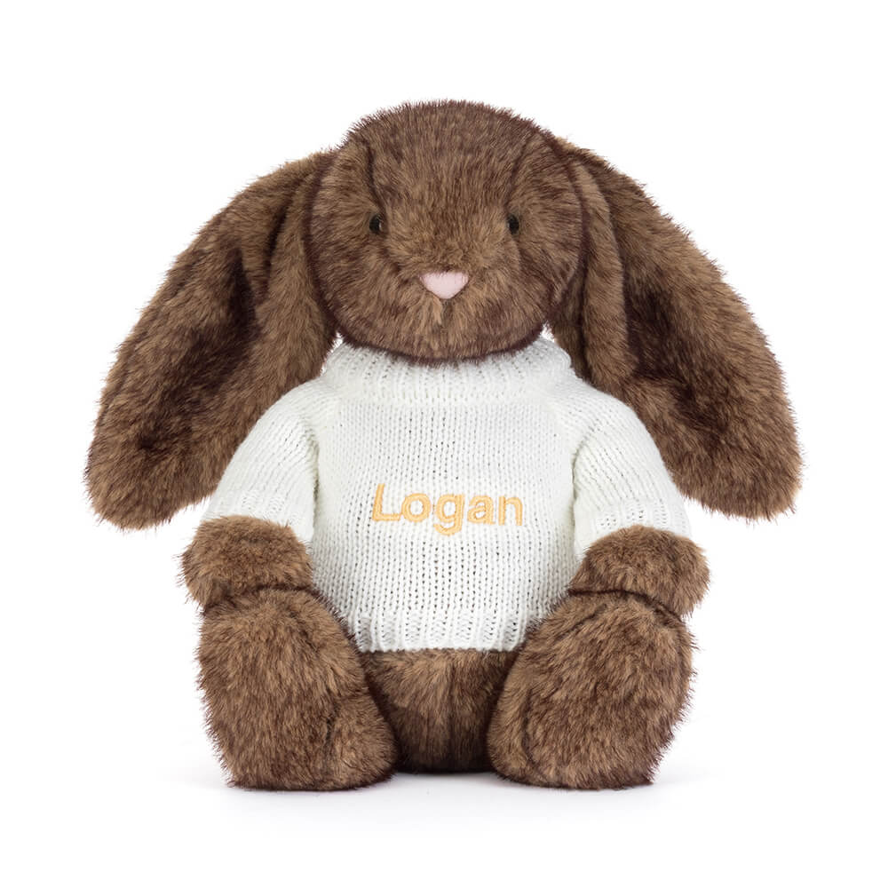 Hoppleston Luxe Bunny with Personalised Cream Jumper, View 4