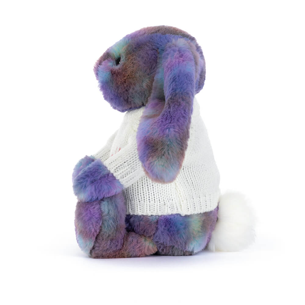 Zodihop Luxe Bunny with Personalised Cream Jumper, View 2