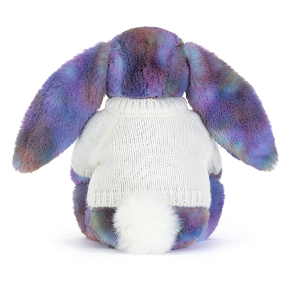 Zodihop Luxe Bunny with Personalised Cream Jumper, View 3