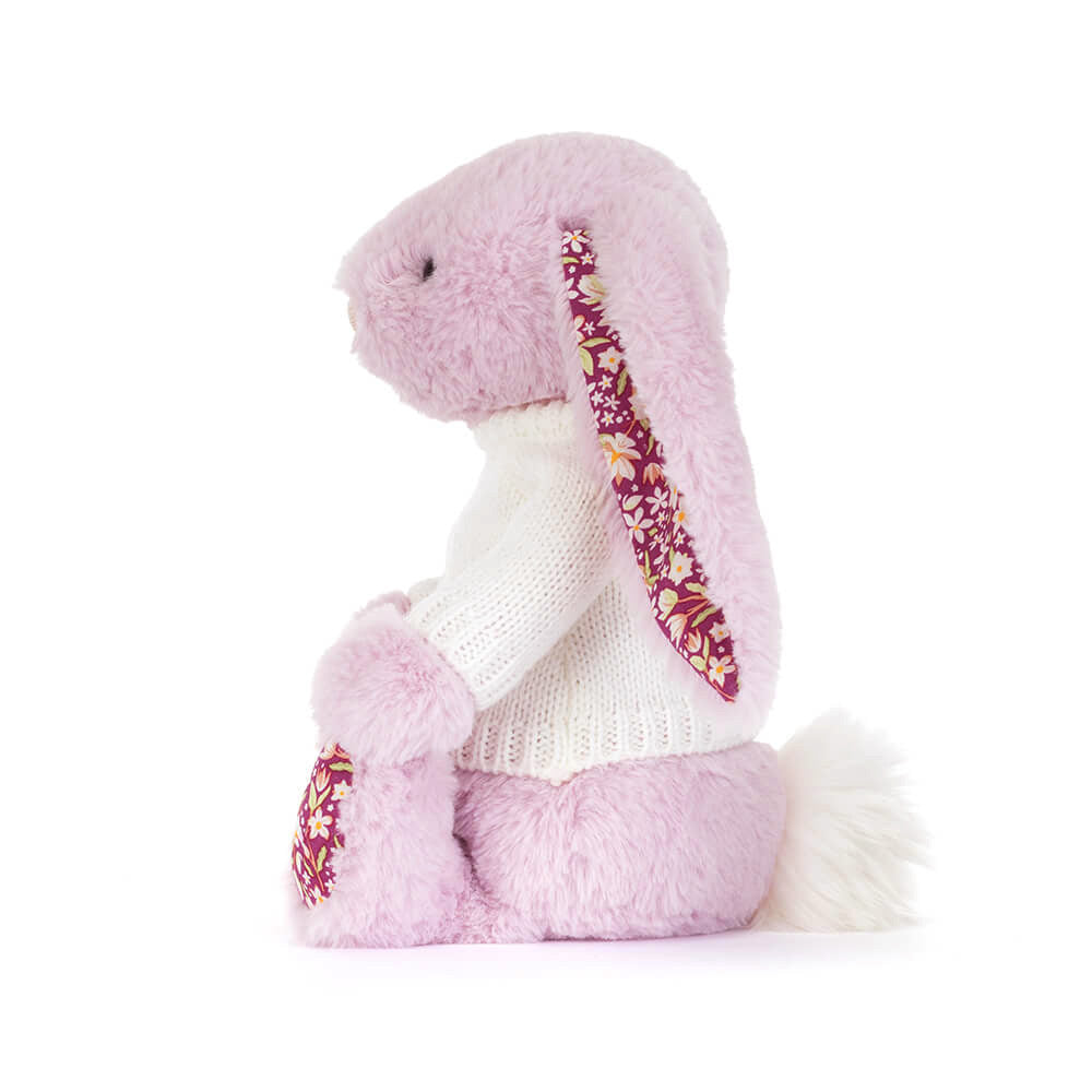 Thistlepop Blossom Luxe Bunny with Personalised Cream Jumper, View 2