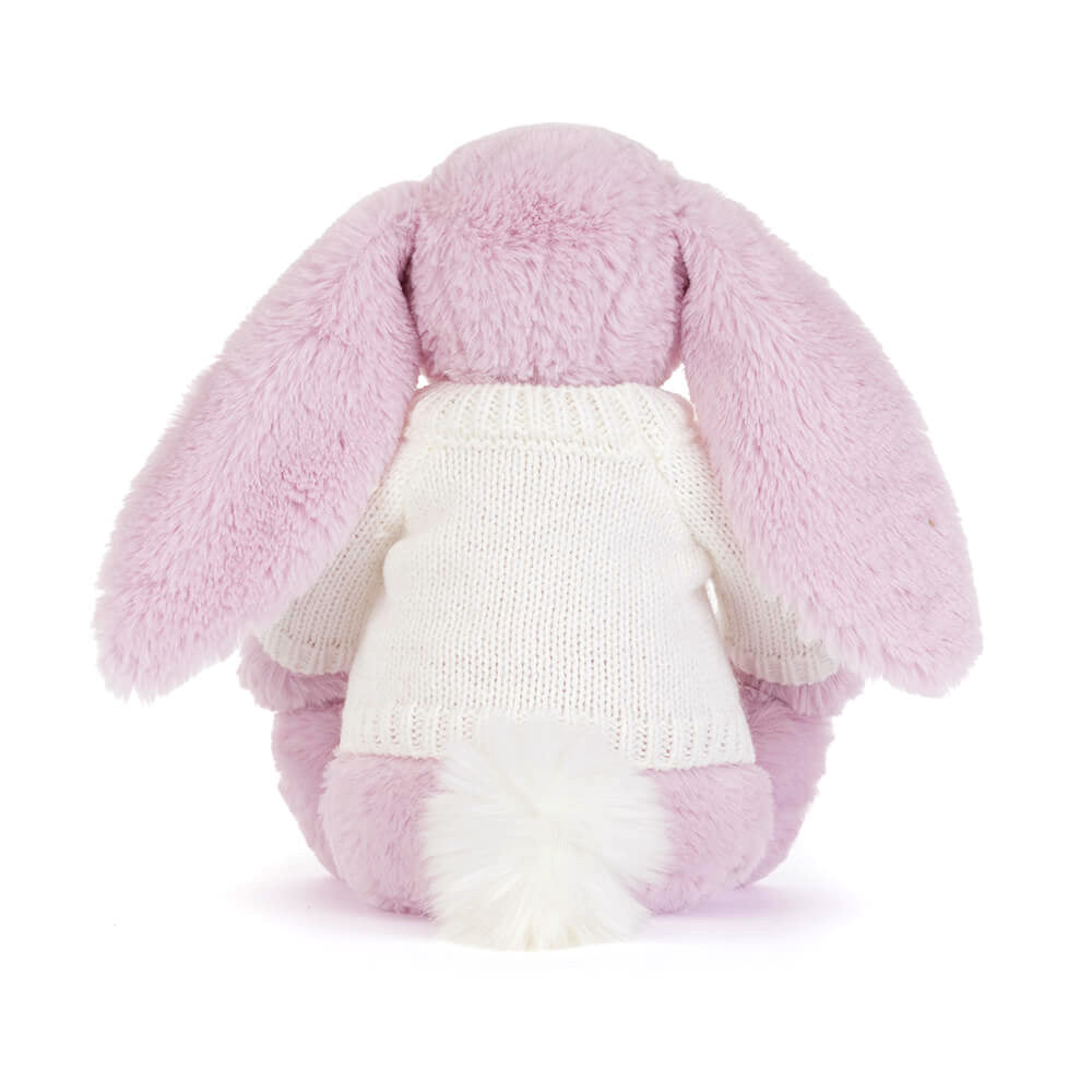Thistlepop Blossom Luxe Bunny with Personalised Cream Jumper, View 3
