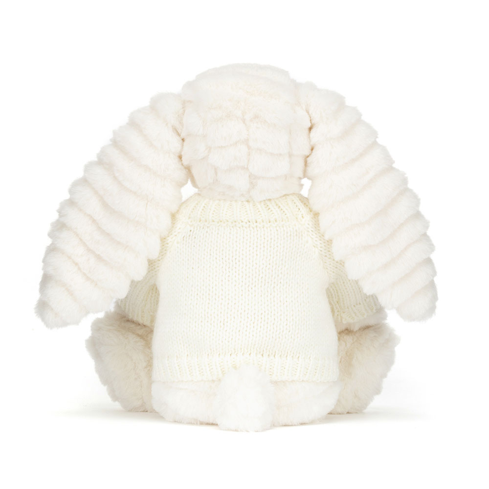Bashful Luxe Bunny Nimbus With Personalised Cream Jumper, View 4