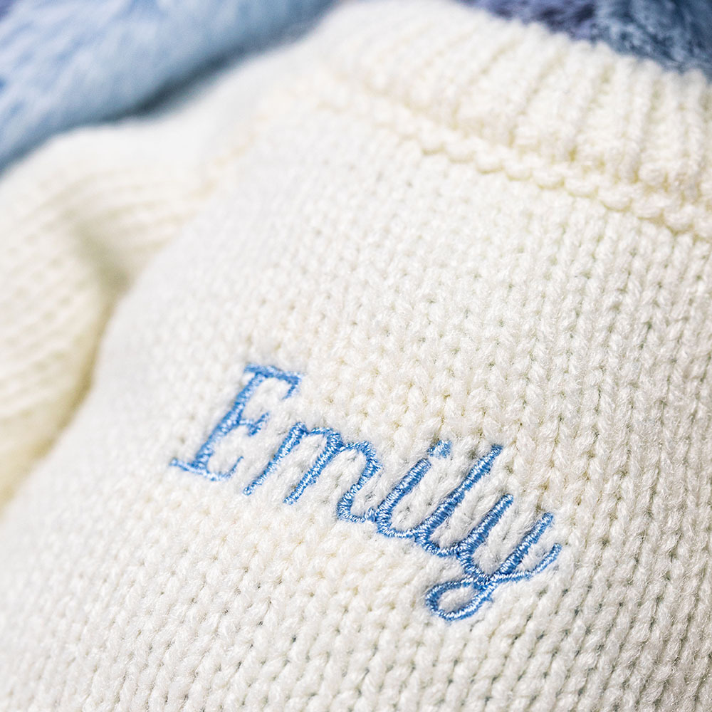 Puddlesea Bunny with Personalised Cream Jumper, View 1