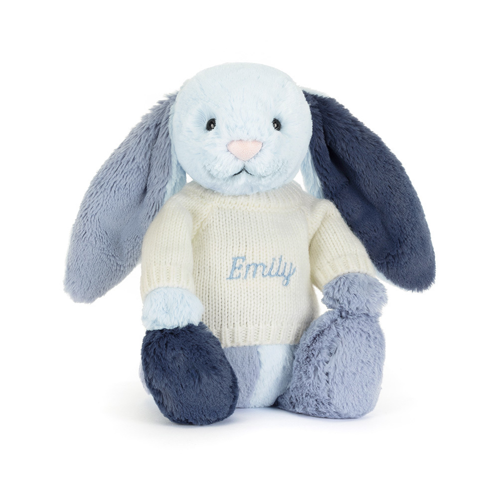 Puddlesea Bunny with Personalised Cream Jumper, Main View