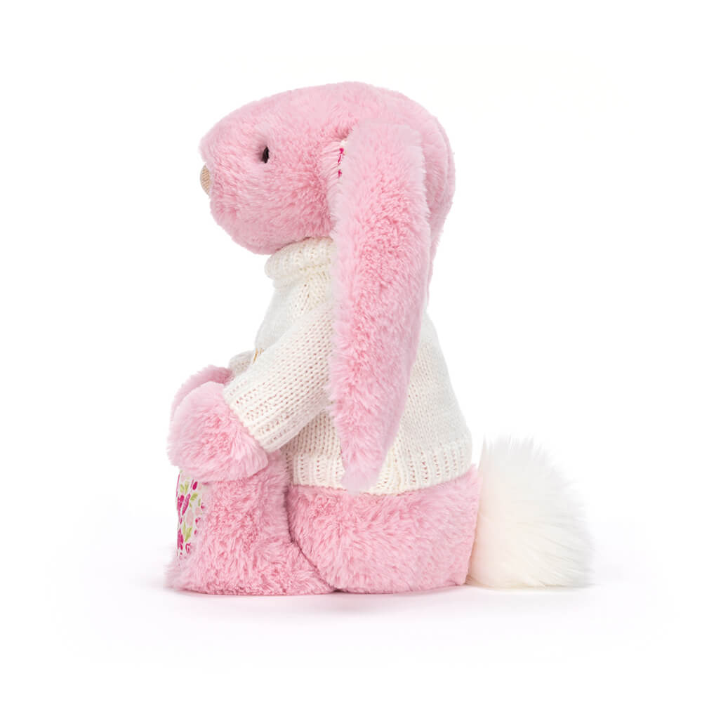 Blushkin Blossom Luxe Bunny with Personalised Cream Jumper, View 2
