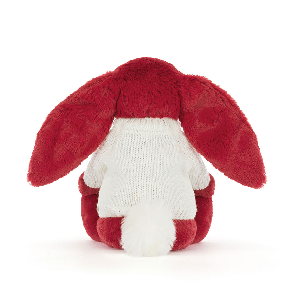 Bashful Luxe Bunny Scarlett with Personalised Cream Jumper, View 4