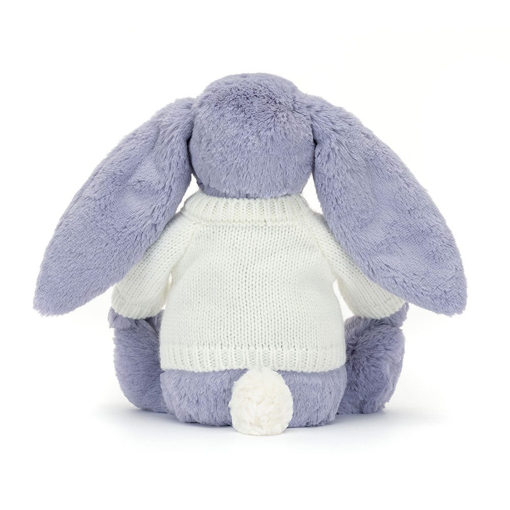 Bashful Viola Bunny with Personalised Cream Jumper , View 3