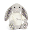 Blossom Silver Bunny 'Bloom' with Personalised Cream Jumper, Main View