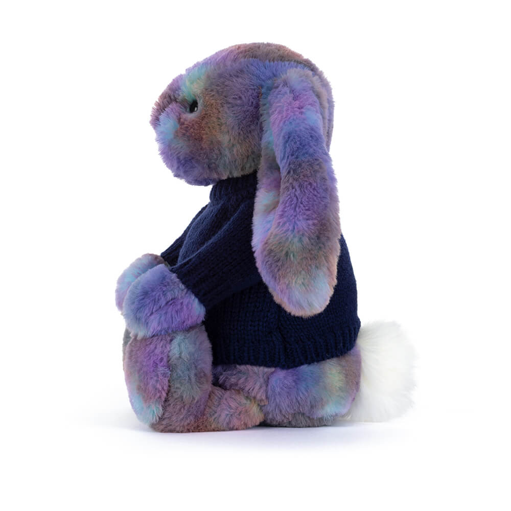 Zodihop Luxe Bunny with Personalised Navy Jumper, View 2