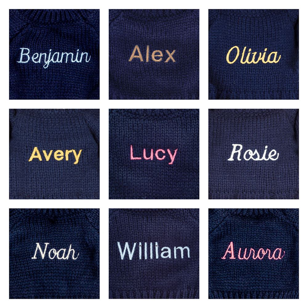 Blossom Cream Bunny 'Berry' with Personalised Navy Jumper, View 1