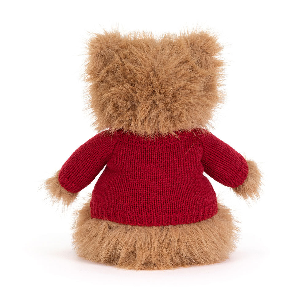 Bartholomew Bear Bouffant with Personalised Red Jumper, View 3