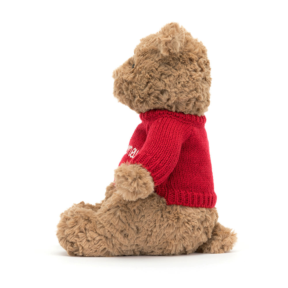 Bartholomew Bear with Personalised Red Jumper, View 2