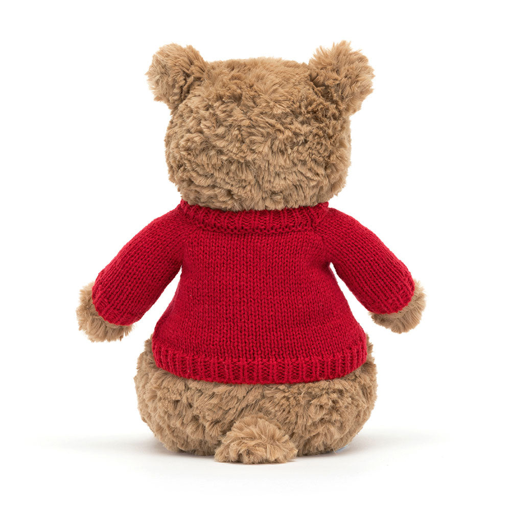 Bartholomew Bear with Personalised Red Jumper, View 3