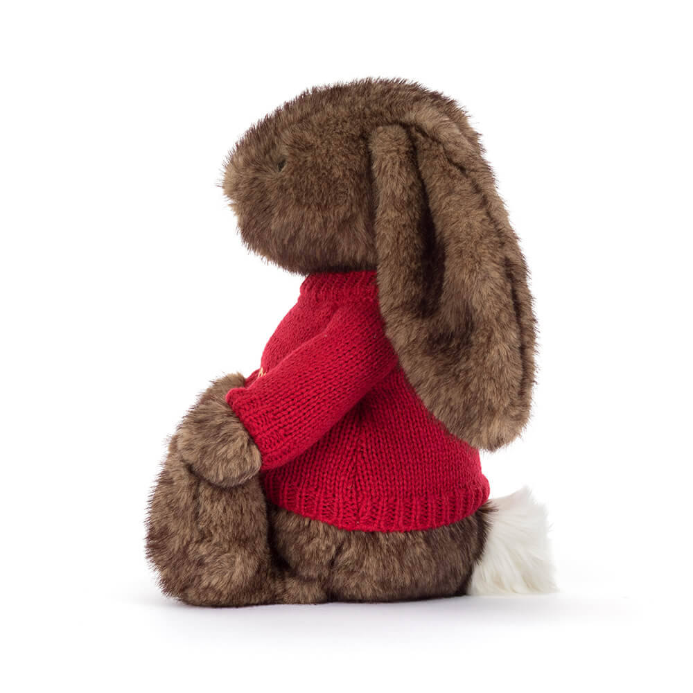 Hoppleston Luxe Bunny with Personalised Red Jumper, View 2