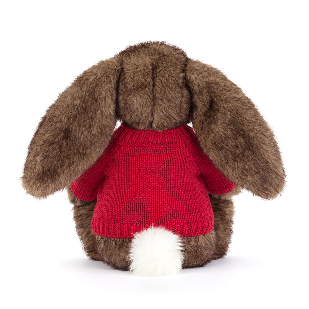 Hoppleston Luxe Bunny with Personalised Red Jumper, View 3