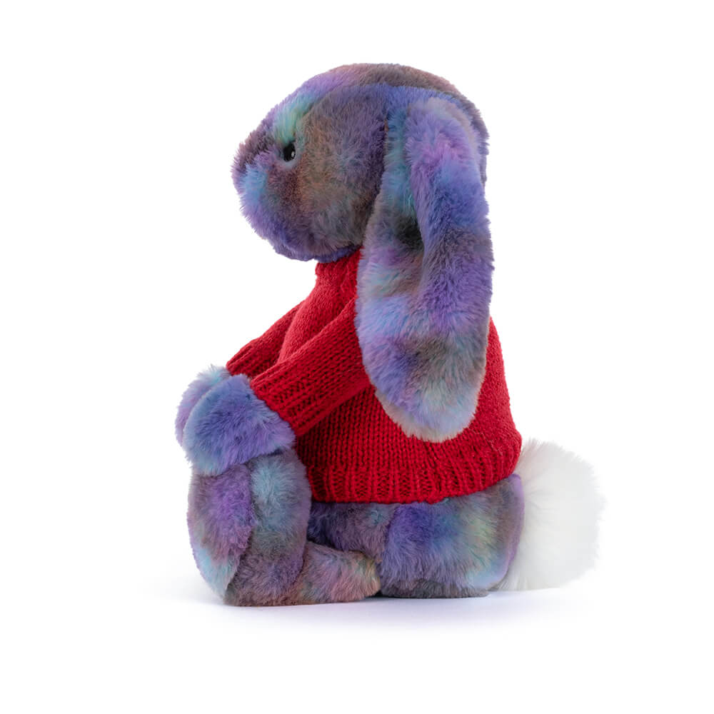 Zodihop Luxe Bunny with Personalised Red Jumper, View 2