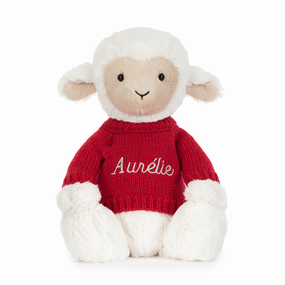 Skipson Lamb with Personalised Red Jumper, View 4