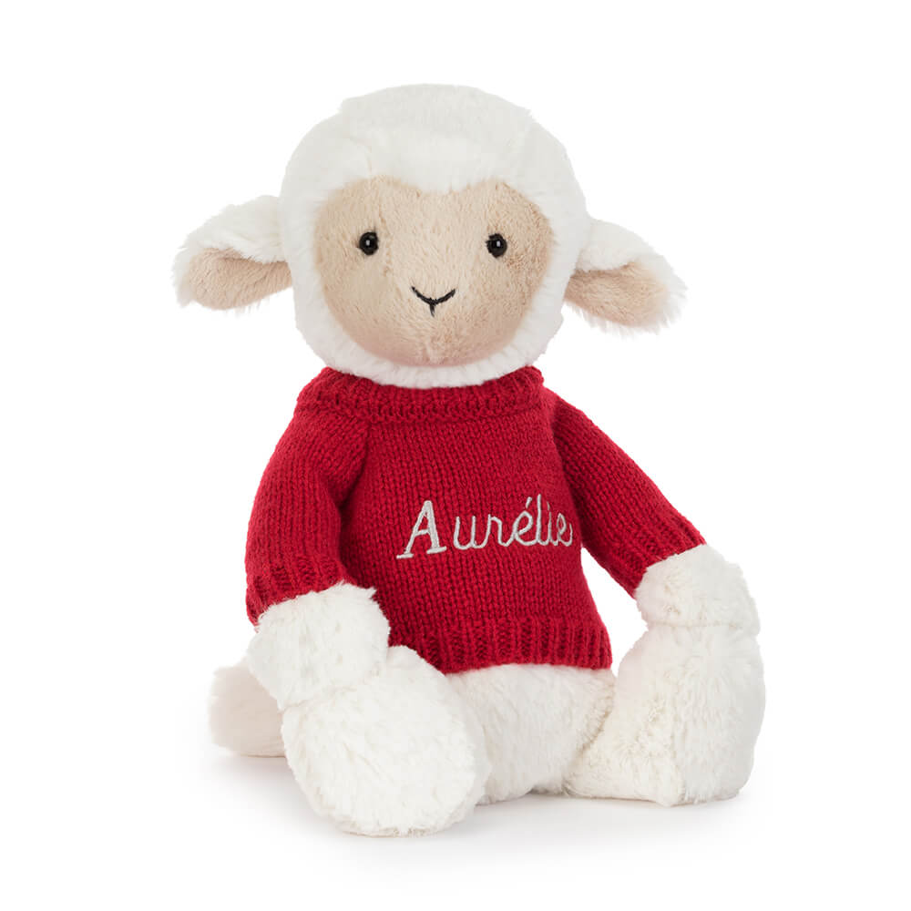 Skipson Lamb with Personalised Red Jumper, Main View