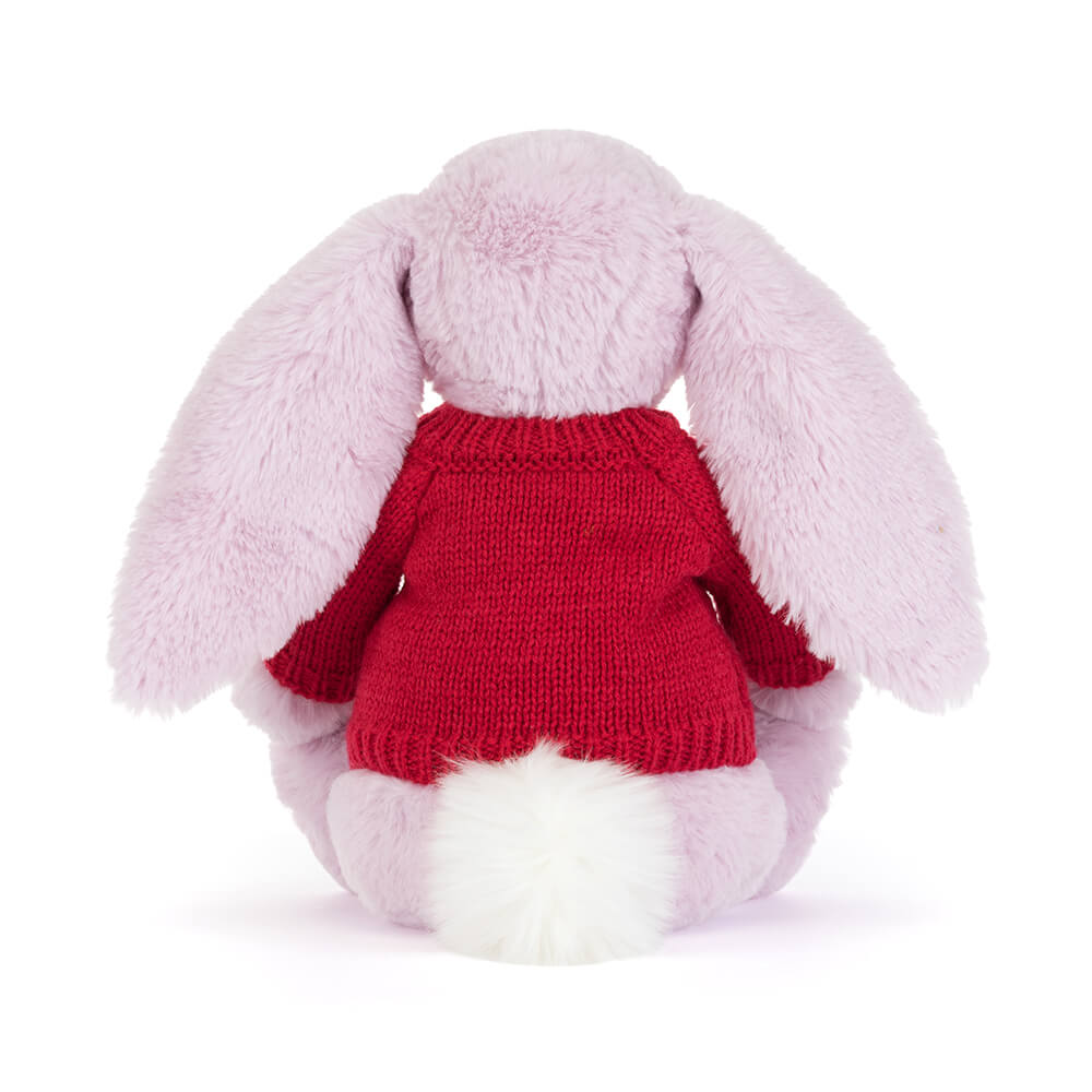 Thistlepop Blossom Luxe Bunny with Personalised Red Jumper, View 3