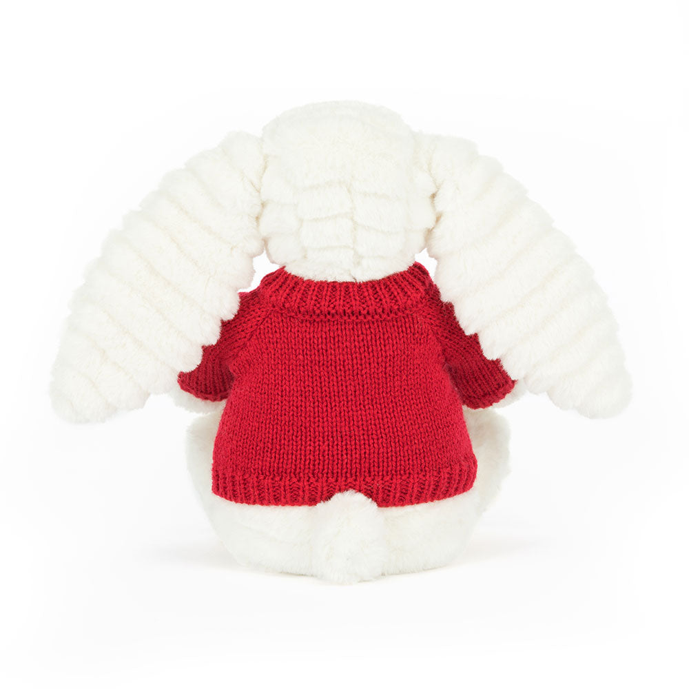 Bashful Luxe Bunny Nimbus with Personalised Red Jumper, View 4