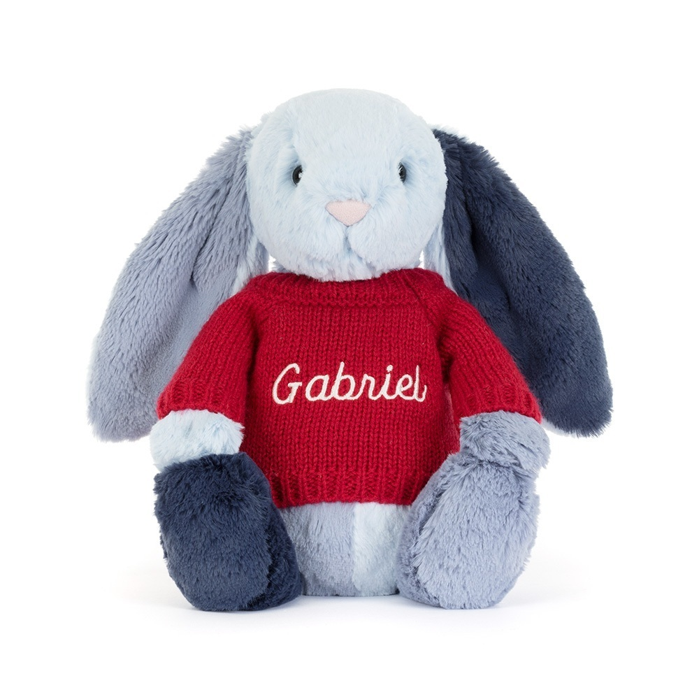 Puddlesea Bunny with Personalised Red Jumper, View 4