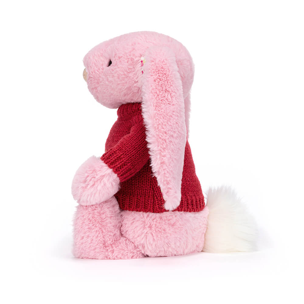 Blushkin Blossom Luxe Bunny with Personalised Red Jumper, View 2