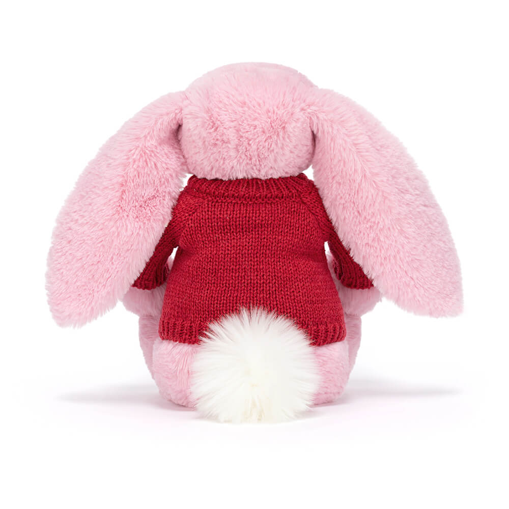 Blushkin Blossom Luxe Bunny with Personalised Red Jumper, View 3