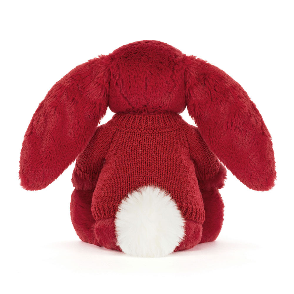 Bashful Luxe Bunny Scarlett with Personalised Red Jumper, View 4