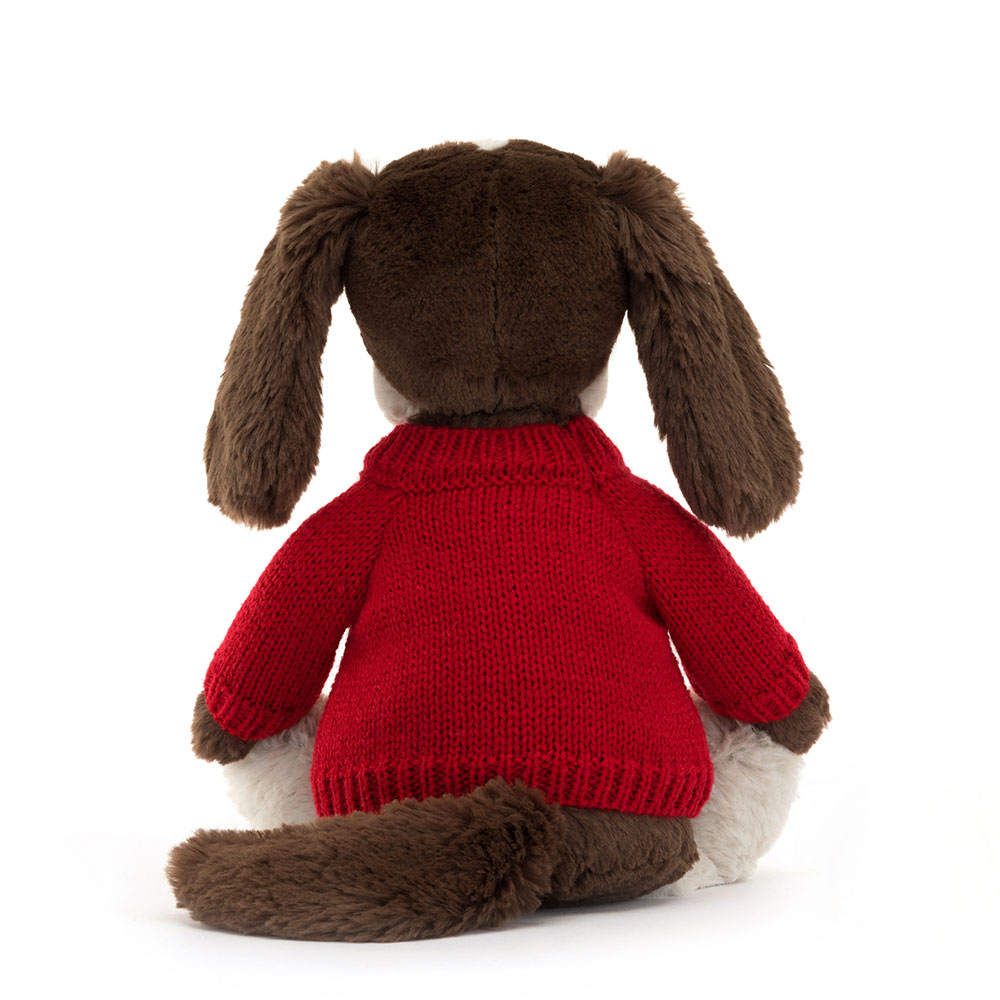 Bashful Fudge Puppy with Personalised Red Jumper, View 3