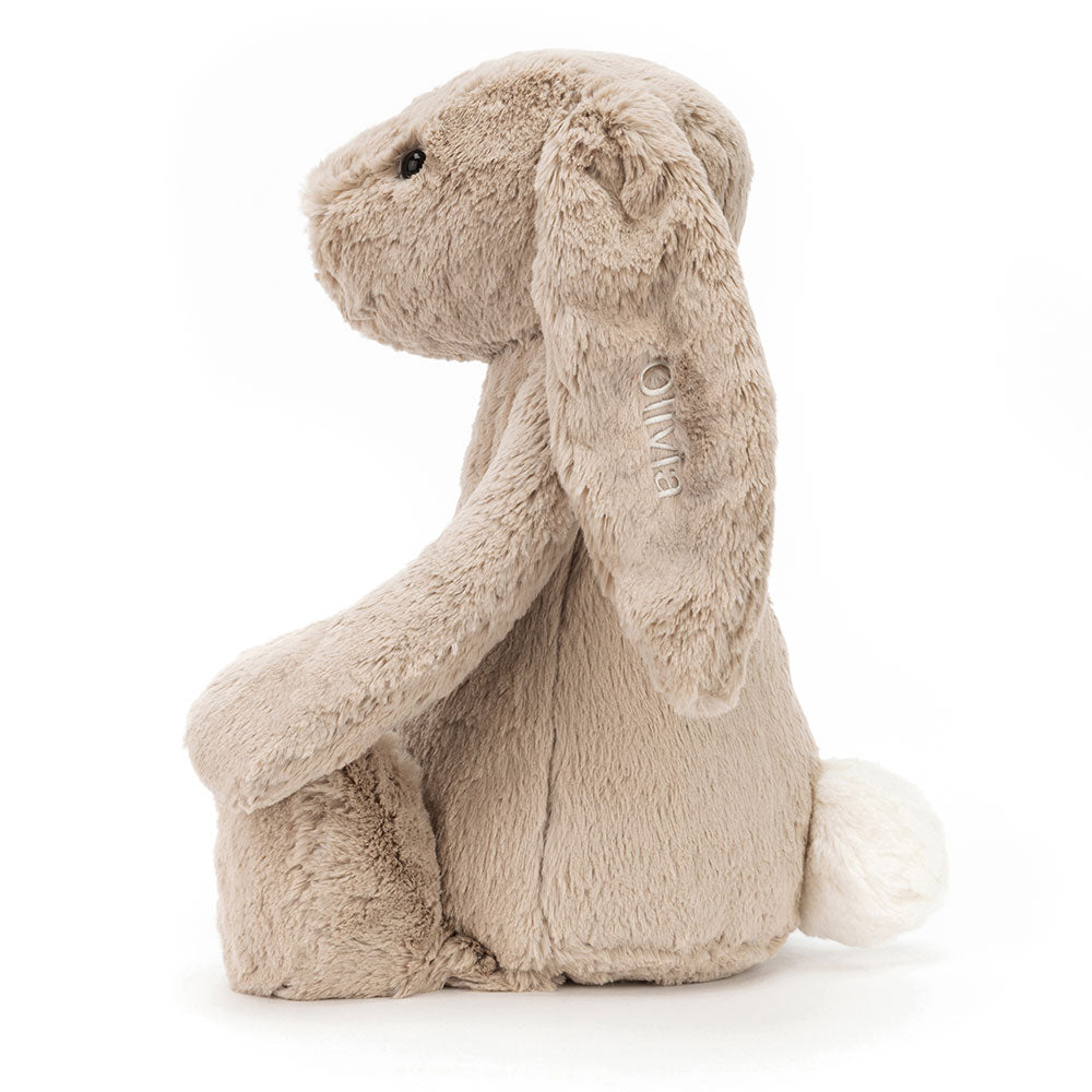 Personalised Bashful Beige Bunny Huge, View 3