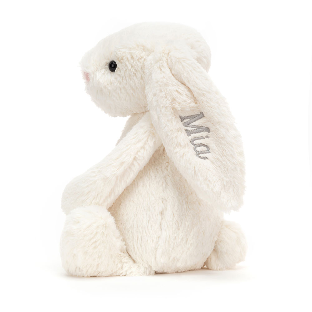 Personalised Bashful Cream Bunny Medium, View 2