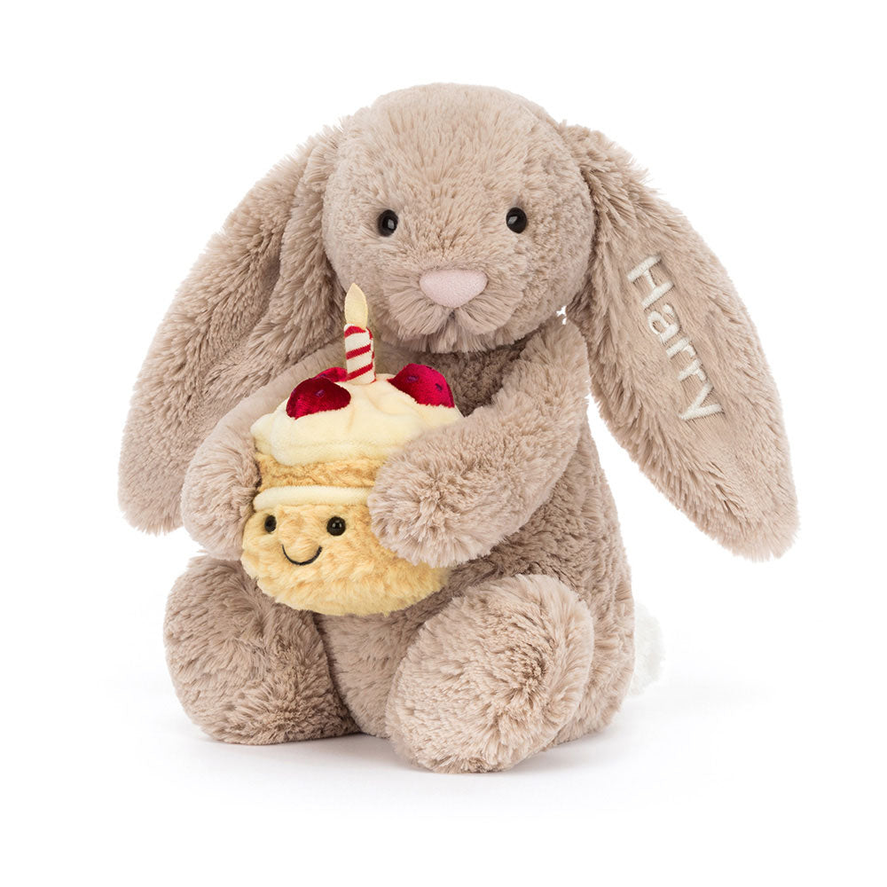 Personalised Bashful Beige Bunny Birthday, Main View