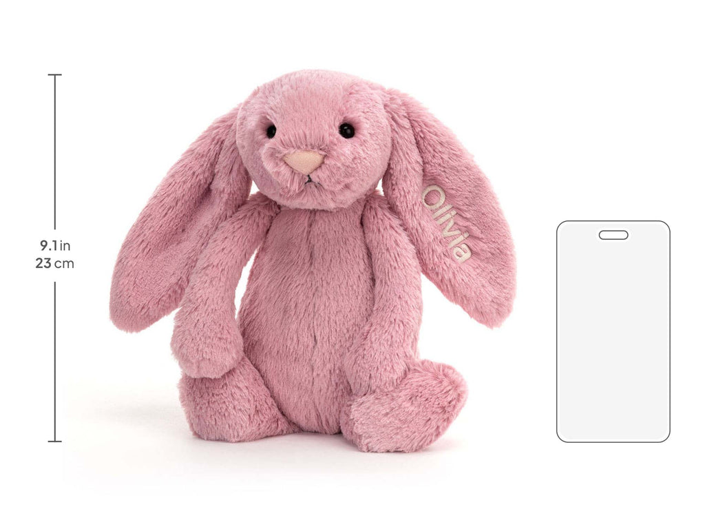 Personalized Bashful Tulip Bunny Medium, size chart