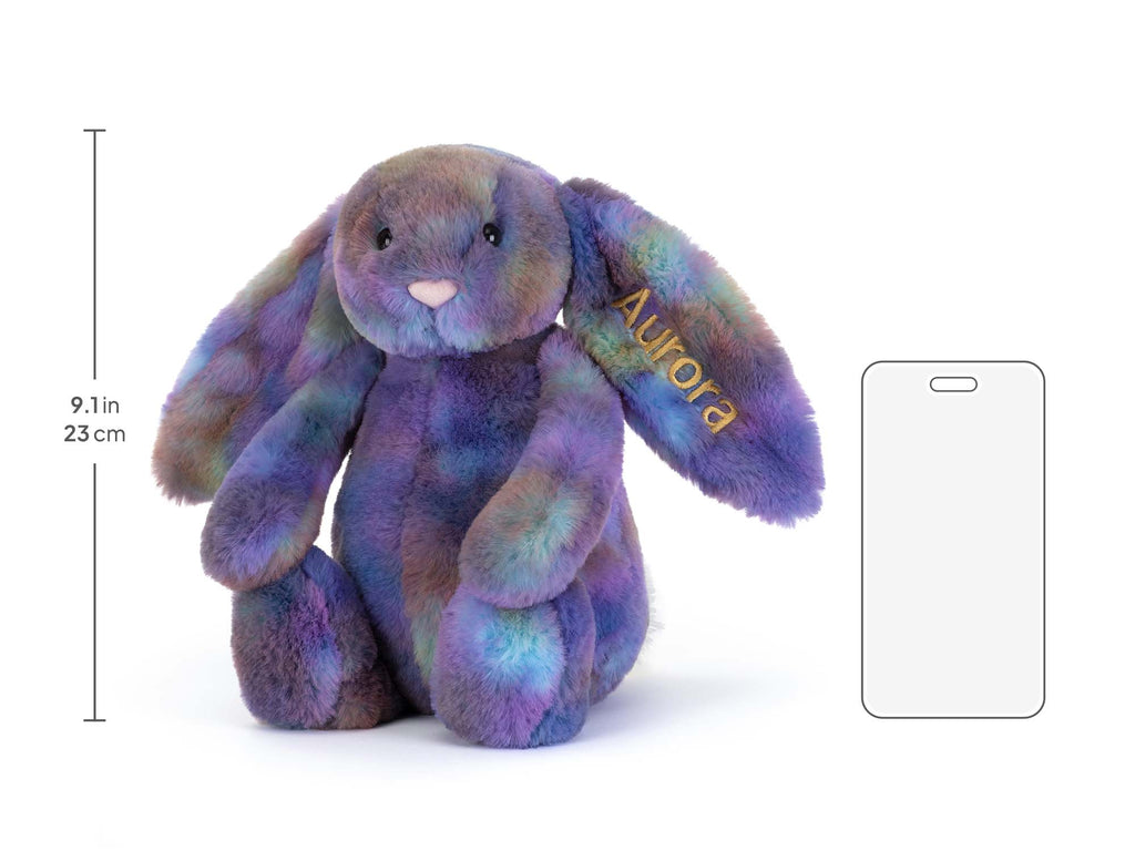 Personalised Zodihop Luxe Bunny, size chart